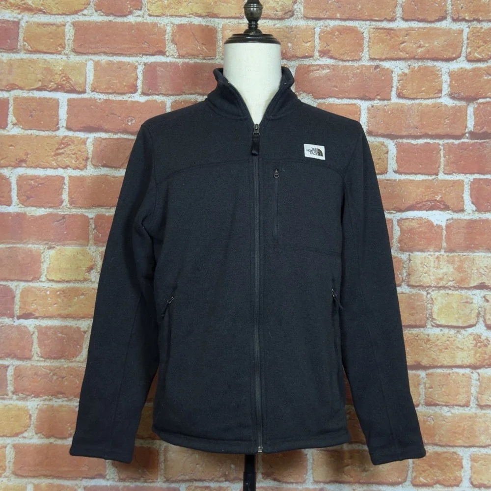 The‎ North Face Fleece Jacket Mens Medium Black Full Zip Pockets Gorpcore Cozy